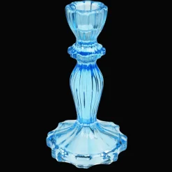 Rex London Tall glass candle holder - Blue Outlet