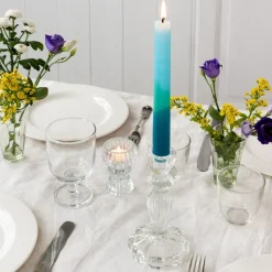 Rex London Tall glass candle holder - Clear Hot