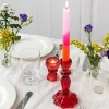 Rex London Tall glass candle holder - Red Hot