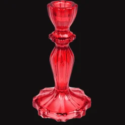 Rex London Tall glass candle holder - Red Hot