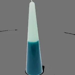 Rex London Tall two-colour cone candle - Dark blue-mint green Fashion