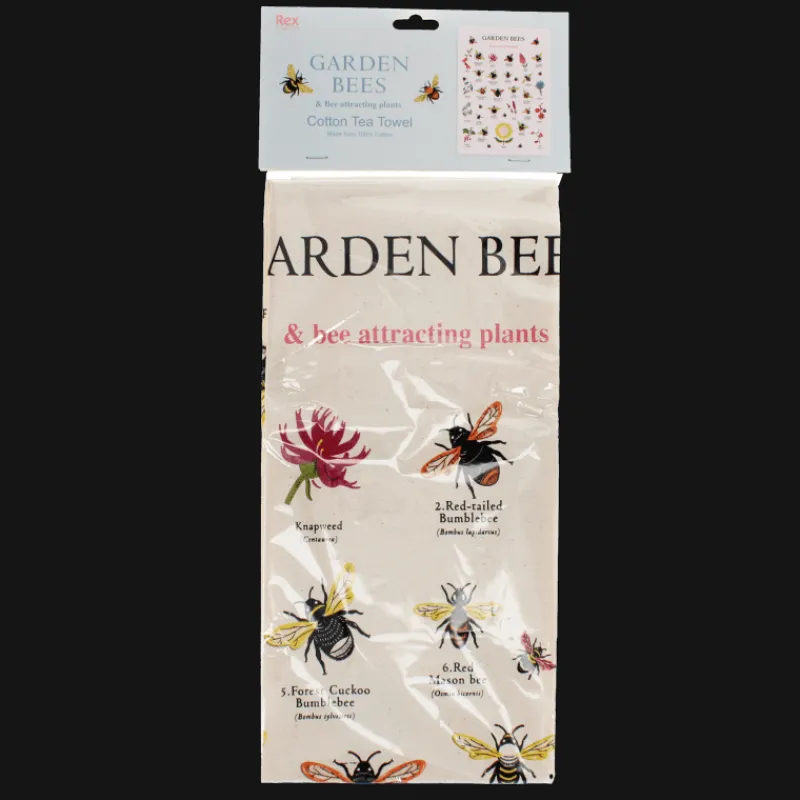 Rex London Tea towel - Garden Bees Best