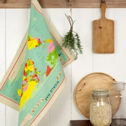 Rex London Tea towel - World Map Hot