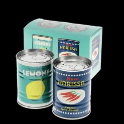 Rex London Tin salt and pepper shakers - LEMONS & HARISSA New