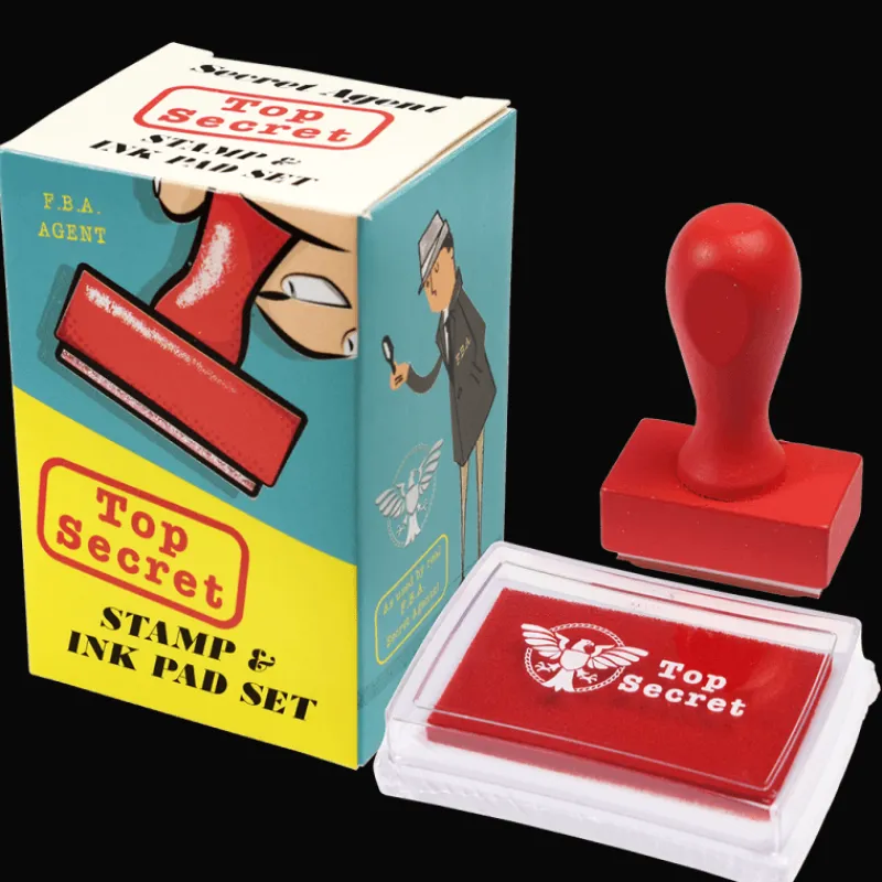 Rex London Top Secret stamp and ink set - Secret Agent Hot