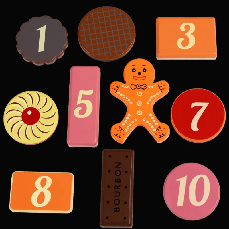 Rex London Traditional wooden toy - Biscuits with numbers Clearance
