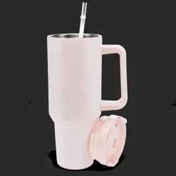 Rex London Travel tumbler with handle (1.2Ltr) - Light pink Outlet