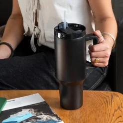 Rex London Travel tumbler with handle (1.2Ltr) - Black Fashion