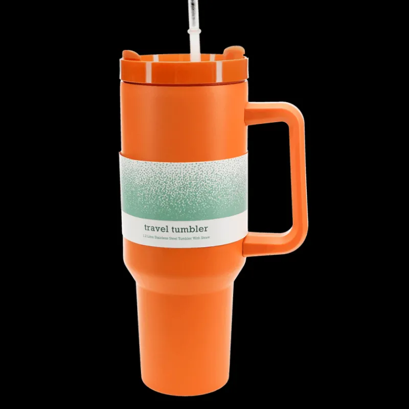 Rex London Travel tumbler with handle (1.2Ltr) - Orange Fashion