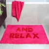 Rex London Tufted cotton bath mat - AND RELAX pink Clearance
