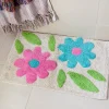Rex London Tufted cotton bath mat - Green and pink flowers Clearance