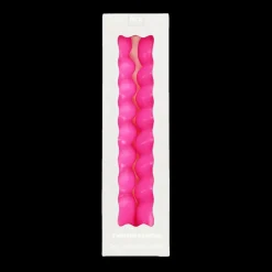 Rex London Twisted candles (pack of 2) - Bright pink Fashion