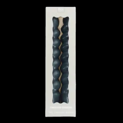 Rex London Twisted candles (pack of 2) - Dark grey Outlet
