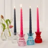 Rex London Twisted candles (pack of 4) - Dark grey and pink Online