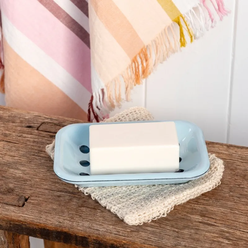 Rex London Two-part enamel soap dish - Blue New