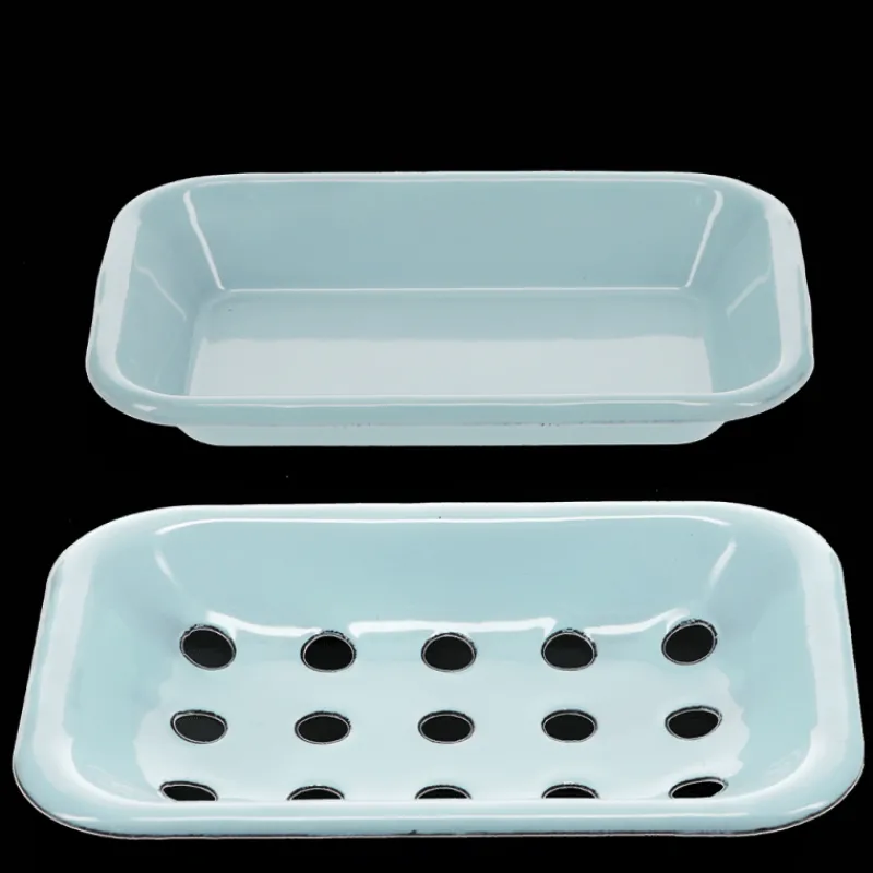 Rex London Two-part enamel soap dish - Blue New