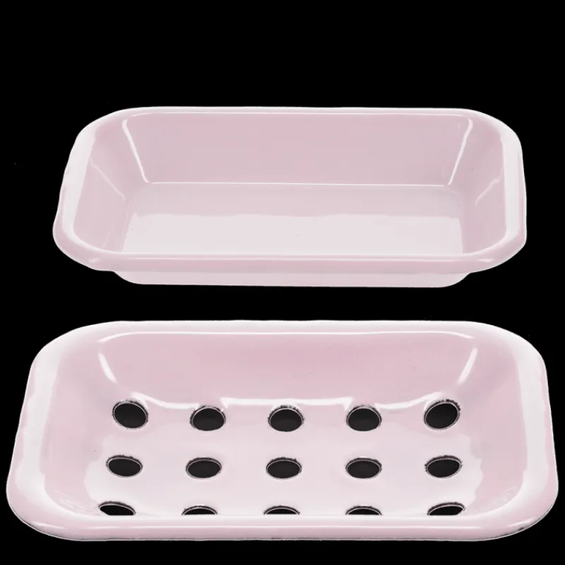 Rex London Two-part enamel soap dish - Pink Online