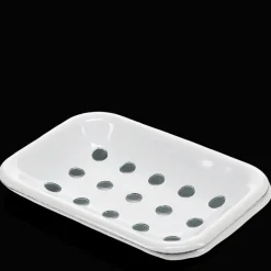Rex London Two-part enamel soap dish - White Sale