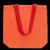 Rex London Two-tone cotton tote bag - Coral Discount