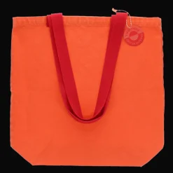 Rex London Two-tone cotton tote bag - Coral Discount