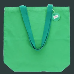 Rex London Two-tone cotton tote bag - Green Hot