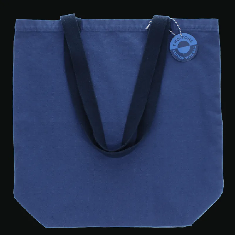Rex London Two-tone cotton tote bag - Indigo blue New