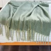 Rex London Ultra soft woven blanket (127 x 152cm) - Dark green Outlet