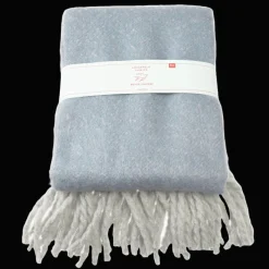 Rex London Ultra soft woven blanket (127 x 152cm) - Light blue Sale