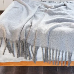 Rex London Ultra soft woven blanket (127 x 152cm) - Light grey Online
