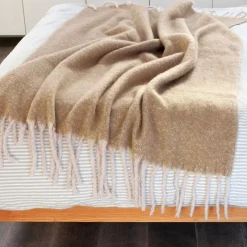 Rex London Ultra soft woven blanket (127 x 152cm) - Mustard Best