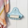 Rex London Wall-mounted enamel soap dish - Blue Hot