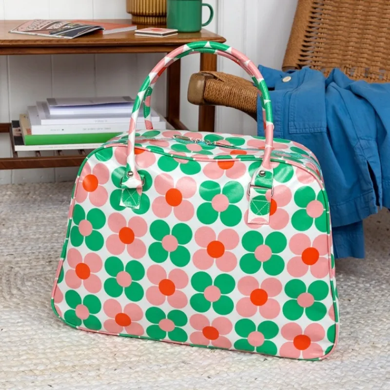 Rex London Weekend bag - Pink and green Daisy Clearance