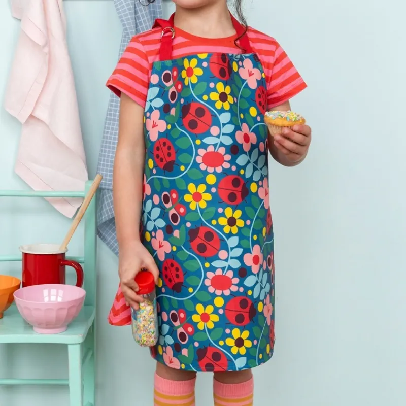 Rex London Wipeable cotton children's apron - Ladybird Discount