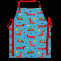 Rex London Wipeable cotton children's apron - Sunny Sausage Dog Clearance