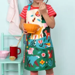 Rex London Wipeable cotton children's apron - Woodland Clearance