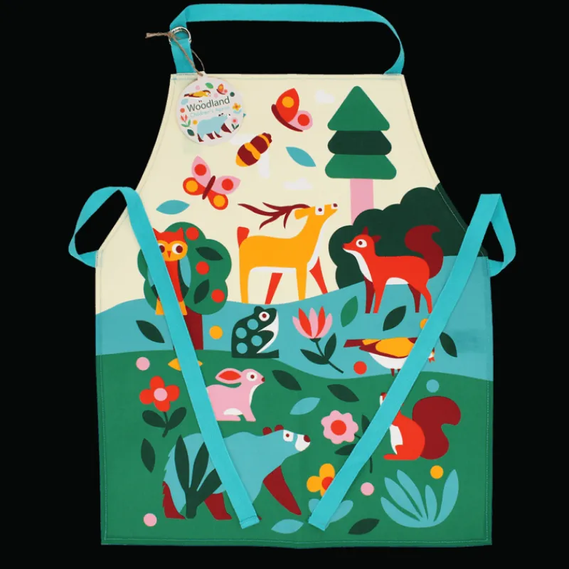 Rex London Wipeable cotton children's apron - Woodland Clearance