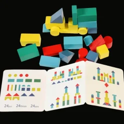 Rex London Wooden building blocks in a tin Clearance