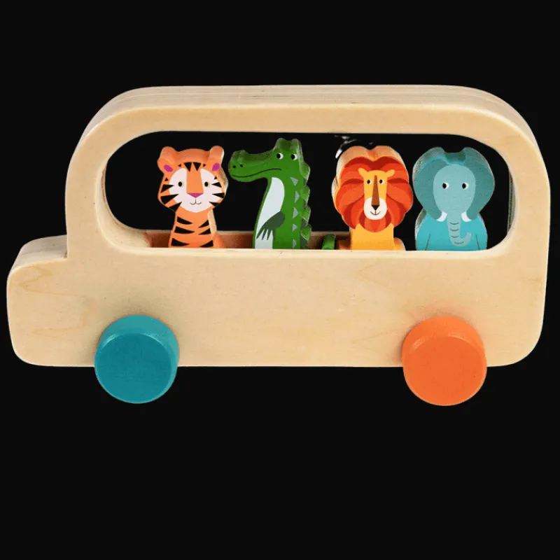 Rex London Wooden bus toy - Colourful Creatures Fashion