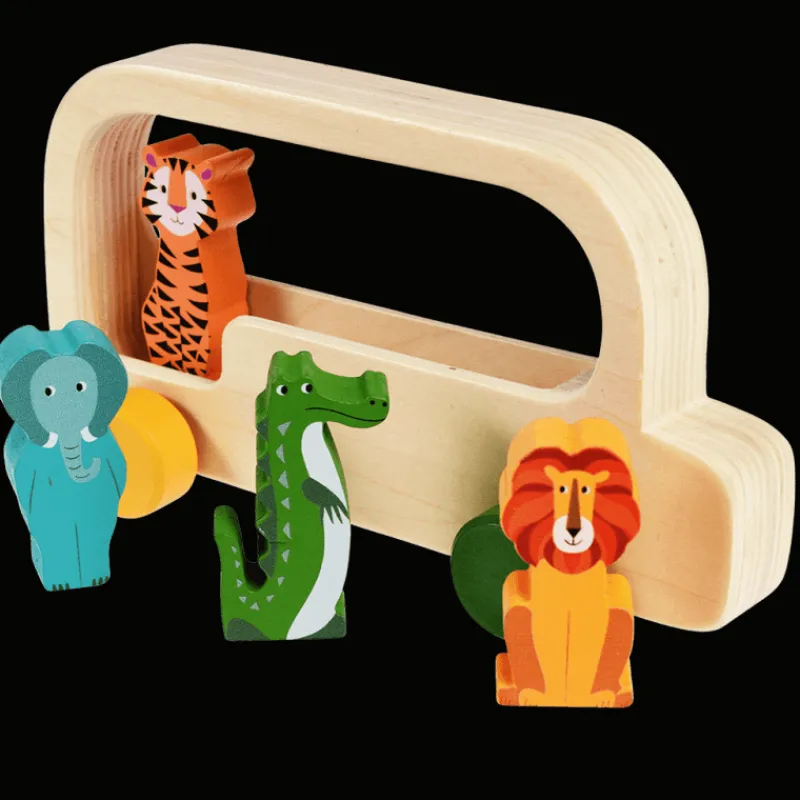 Rex London Wooden bus toy - Colourful Creatures Fashion