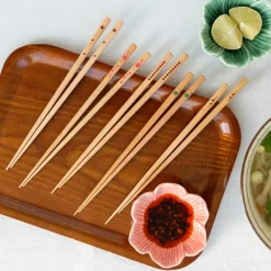 Rex London Wooden chopsticks (pack of 5 pairs) - Delicate patterns Clearance