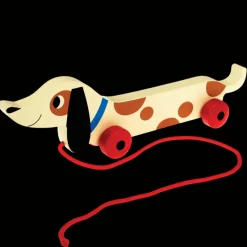 Rex London Wooden pull toy - Charlie the Sausage Dog Clearance
