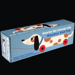 Rex London Wooden pull toy - Charlie the Sausage Dog Clearance