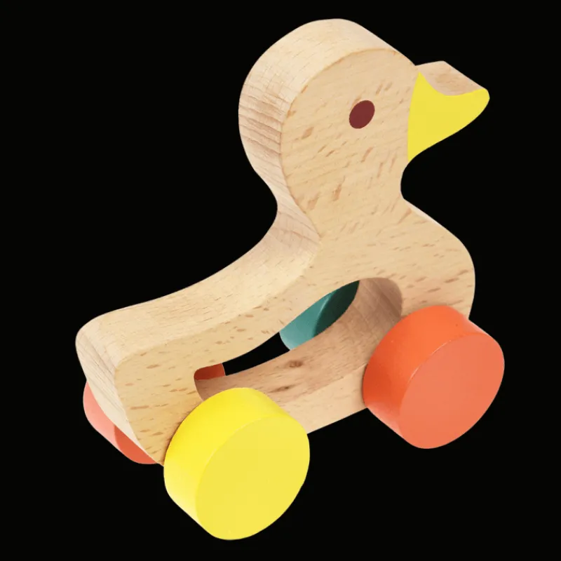 Rex London Wooden push along toy - Duck Hot