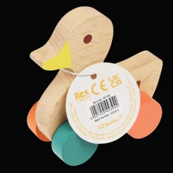Rex London Wooden push along toy - Duck Hot