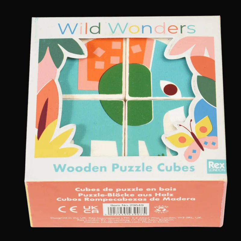 Rex London Wooden puzzle cubes - Wild Wonders Online