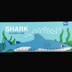 Rex London Wooden ruler - Shark Hot