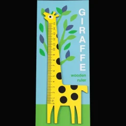 Rex London Wooden ruler - Yellow giraffe Discount