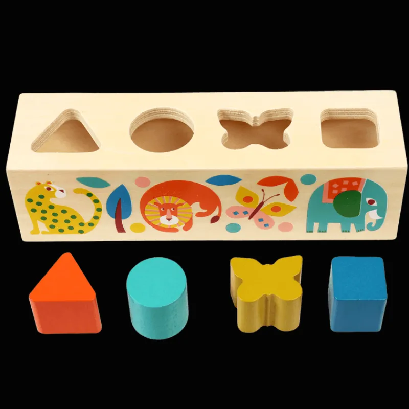 Rex London Wooden shape sorter - Wild Wonders Hot
