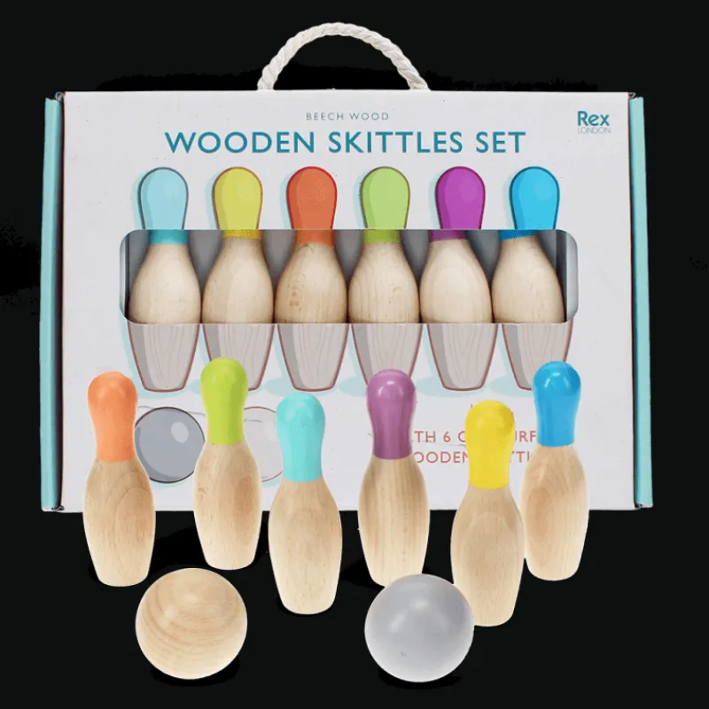 Rex London Wooden skittles set Best