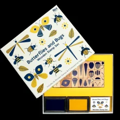 Rex London Wooden stamp set - Butterflies and Bugs Outlet